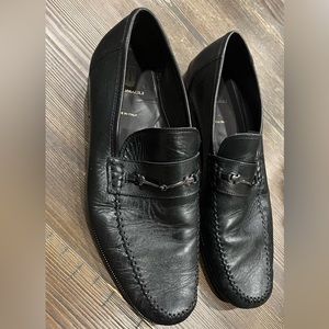 Bruno Magli Black Men’s Pittore Bit Italian Hand Made Leather Loafers Size 13 US